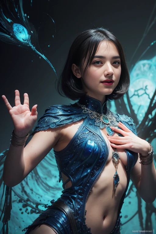 (Two beautiful age italian girls:1.6), Close friends, (They are hugging each other:1.2), Kiss her cheek or chest,(Detailed iridescent bodysuit with beautiful fractal or marble design:1.5)Incredible and spectacular scenes, ((High quality)), ((Detailed)), ((Fantasy)), Blue Plasma Brain, Green Plasma Body, Vulgarity, beutiful breast, obscenity, (Lewd smile:1.2), coarse, Obscene, mean, (raunchy:1.2), (Immoral:1.2), Lachish, (small breasts with beautiful raised pink areolas,:1.5), (Cameltoe), (Expression of ecstasy:1.2), Photorealistic, Official art, unity 8k wall paper, 8K Portrait, Best Quality, Very high resolution, (Incredibly beautiful nature background:1.6), (18 years old:1.5), (Sexy and glamorous:1.1), (A coquettish expression:1.6), (seductively smiling:1.6), (Full body), (erotic posing:1.6), (Model Posing:1.6), Beautiful seductive face, Portrait, (Thick eyebrows:1.4), (Big scarlet eyes:1.2), Beautiful eyes with fine symmetry, (Ultra detailed eyes:1.4), (High resolution blue eyes:1.1), Intimate face, (ultra detailed skin texture:1.4), White skin, pale skin, Perfect Anatomy, Thin, (Beautiful toned body:1.5), Hair Bow, (Moist skin:1.2), full of sweat, No makeup, (dark circles:1.1), Good anatomy, Focus Face, good-looking, (Emilia Clark:0.6) (Emma watson:0.3),(Jennifer Connelly:0.4), (sensual face:1.5), Elegant face, Nice, Dolce, (Around her neck is a simple necklace of exquisite workmanship), (Bioluminescence with brilliant brilliance:1.4), (Luminous magic circle:1.5), Ruins of an ancient castle, Shining majestic cloud masses and sky, lightning bolt, Epic Realistic, (Greg Rutkowski:0.8), (teal and orange:0.4), (Art Station:1.5), Cinematic, (nffsw:1.5), Hyper Detailed, Dramatic light, (Intricate details:1.1), Beautiful black hair, (Wearing a gauntlet with a dense and very beautiful design decorated with jewels:1.1), Small chest,((short hair))