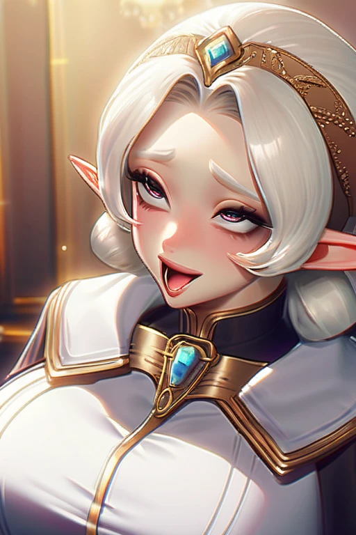 ((Лучшее качество)), ((шедевр)), (подробный), Elf with huge tits in cum ahegao