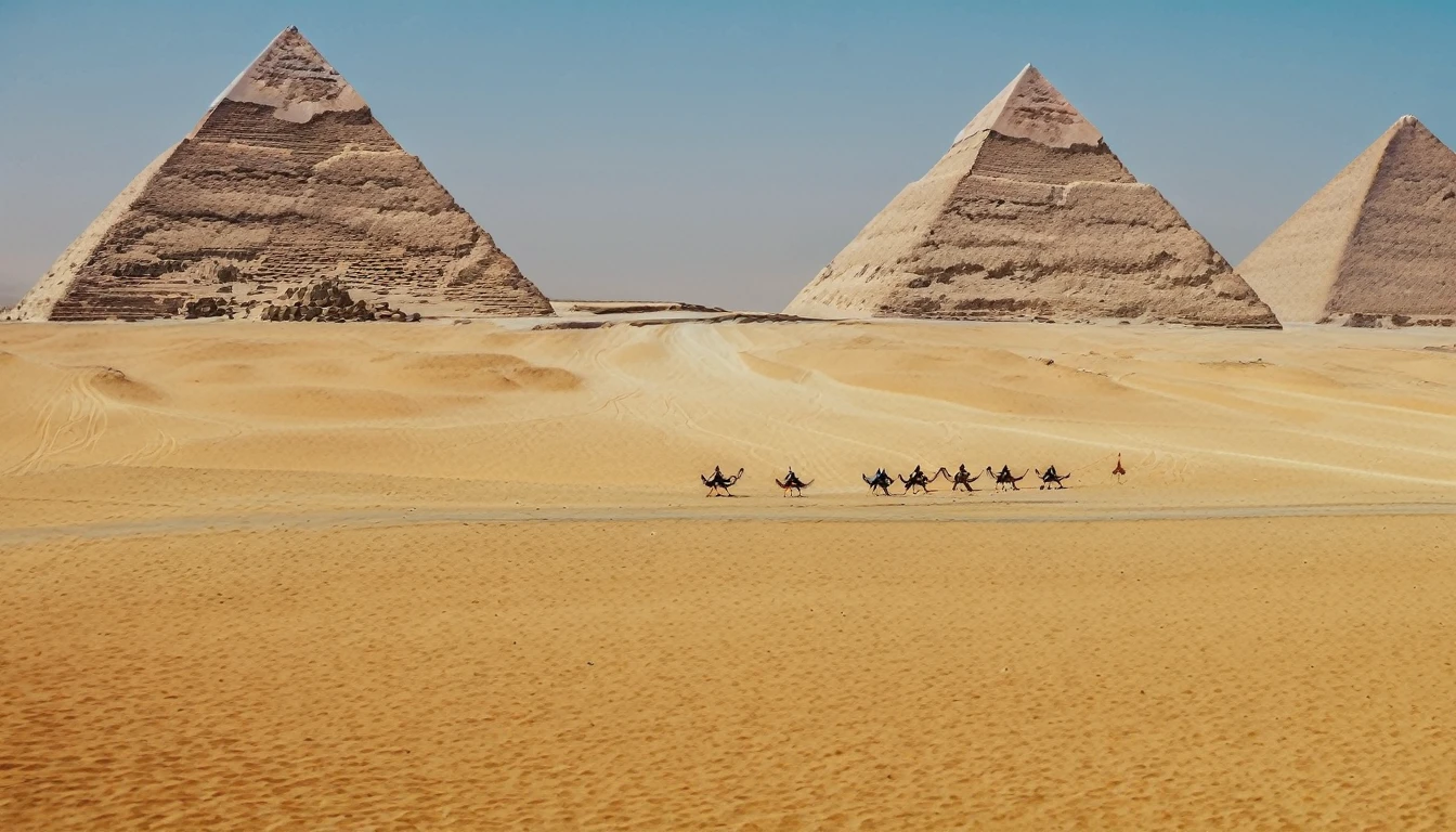 believe me a guy landscape of egypt, where the pyramids are shown