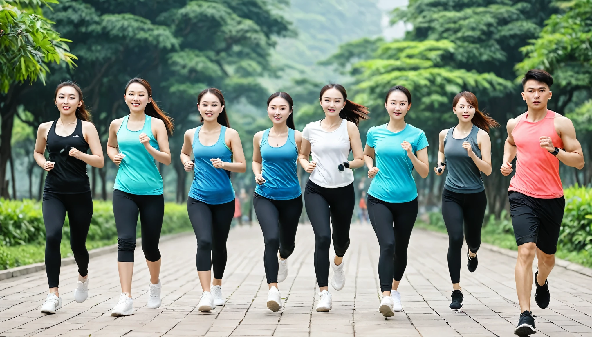 A group of young people are exercising outdoors,They carry Yangjinfang's portable healthy food with them,Demonstrating the perfect combination of a healthy lifestyle and daily health care。