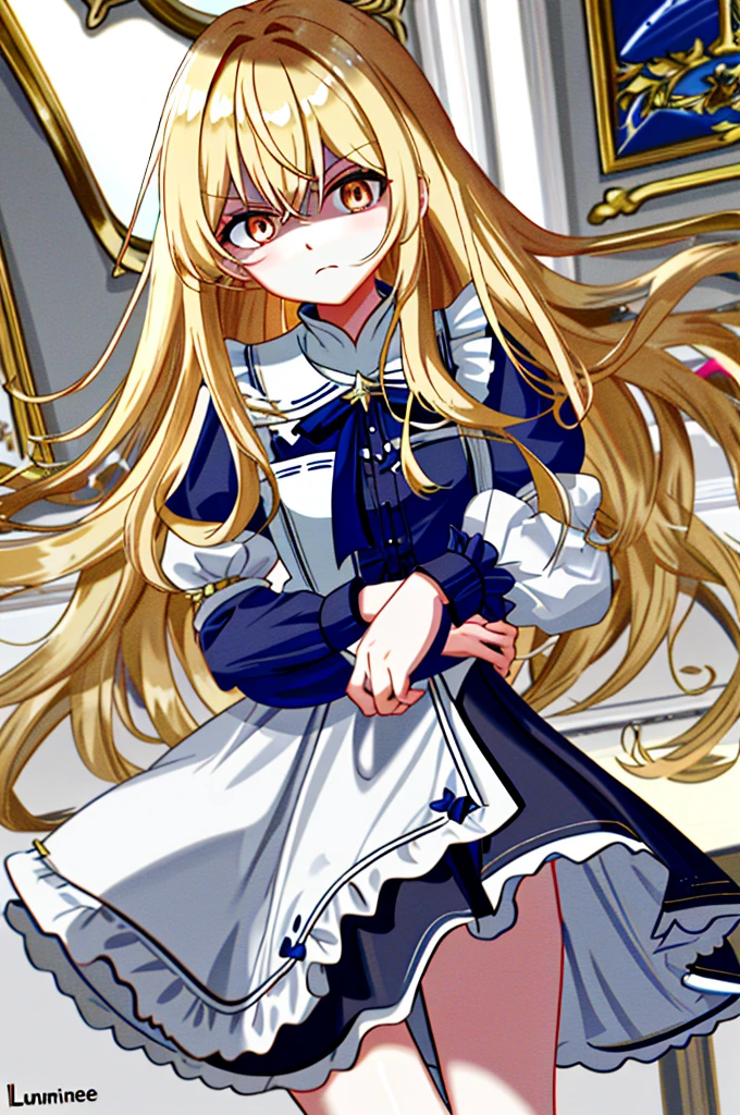 Lumine looking me, disgusted, and angried