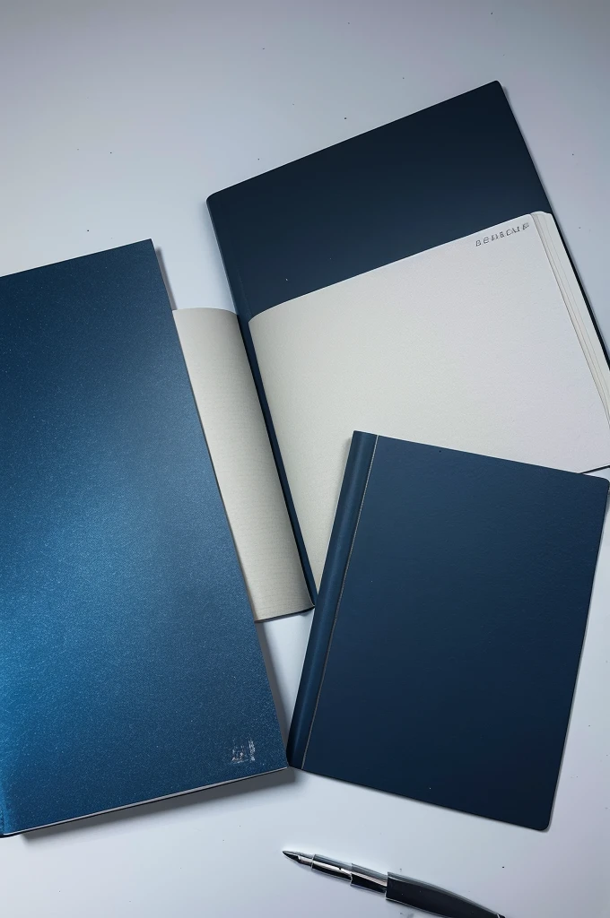 Degrade from blue to black for a blank book cover