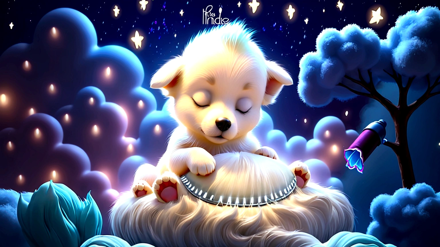 cute dog lying down sleeping