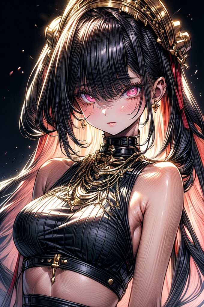 ((highest quality)),(ultra high resolution),(Super detailed),(detailed description),((best CG)),(best work of art),super precision art, great drawing art,(Art with precise details:1.5), (ung girl:1.5), beautiful and well-shaped face:1.5,(Beautiful skin with precise and detailed depiction:1.6),(sleeveless halter neck crop top, knee length gym shorts ),gorgeous, masterpiece, best quality, high-resolution, finely detailed, extremely detailed and beautiful, distinct-image, 1 girl, 16 year old teen, solo, sharp facial features, oval shaped face. cherry pink lips, lightly tanned white skin. velvet-colored eyes, C-cup breasts, tall height(175cm), slim yet chiseled body type, short shoulder length dark violet-black hair, small narrow waist, long and slender legs, curvy wide hips, elegant gothic courtyard setting
