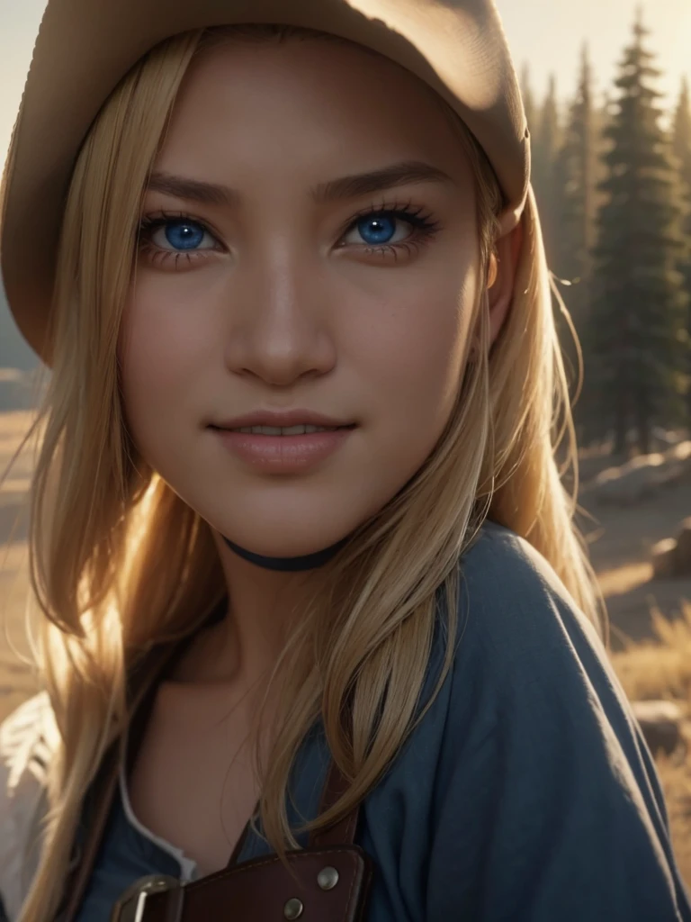 (Beauty feceemale Cowgirl:1)portraitures:1.5)Wind-swept wilderness landscape(((masterpiece)))、((top-quality))、A MILF、blue eyess、Western shorts、8K、The ultra-detailliert、realisitic、landscapes、concept-art、exceptionally detailed RAW color photo、Side angle、(lensflare:0.7)、particle effect、Ray latching、Cinema Trick Writing、Shallow depth of field、Shot with Sony Alpha 1、50mm wide angle lenoconitide、Cinematic Film Still、 dynamicposes、、(realisitic:1.3)、a blond、Woman Western、Gun belt.large full breasts、gazing at viewer、超A high resolution、a smile、Brown Western Hat,Fluffy breasts, naked, nude, naked, stick out her ass