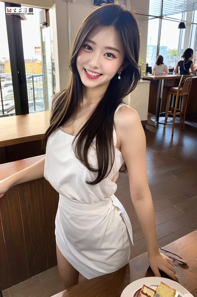 (from above:1.2),18 year old beautiful girl,Purplish blue eyes that dreamers desire,(Blonde hair) , small stature, ,Lori,(masutepiece:1.2, Best Quality),(finely detailed beautiful eye: 1.2),(beautifull detailed face),(perky chest:1.1),(pointed chest:1.2),(cakes magazine cover:1.5),(Best Illumination, extremely delicate and beautiful),sexy pose,make a cocktail , in a bar counter,Ultra Contrast,Braid a little around the ears, White long dress, (very detailed),(Raw photo, highest quality),(realistic, Photoreal:1.3), high detail, very detailed complex 3D rendering of face, (very detailed skin:1.2), dynamic angle, fire glow effect, professional lighting, side light, cinematic light, a super high resolution, 8K , best shadow, particles of light, Fine skin texture, detailed face, intricate details, Super detailed, shine, Please reconsider, full body,, beautiful face, shiny skin, thin, nice companion, delicate body, thin legs, naked apron, ((crawl on all fours:0.4)), beautiful back, butt, turn around, A picture from a little behind, bend the body, the skirt is floating in the wind, Dark purple panties, thin Pubic hair ,(with sparkling eyes and a contagious smile), open mouth, highest quality, high resolution, Real World, Natural light, perfect Natural Light,