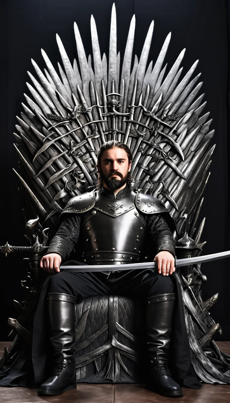 a close up of a person sitting on the throne with swords, sitting on the throne, of thrones, lord of hell on the throne, game of throne art, the iron throne, sitting on the iron throne, sitting on the throne, game of thrones style, the iron throne,  Sitting on the throne, Iron Throne from Game of Thrones, Sitting on the throne
