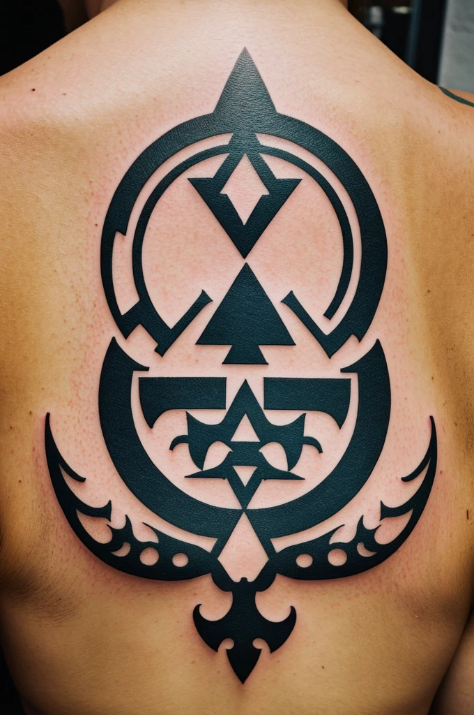 Logo for a simple tattoo shop with features from the game Zelda Ocarina of Time 