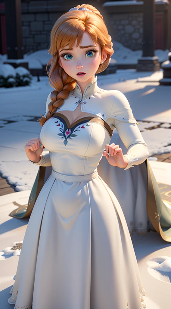 Photo of Anna of Arendelle white dress showing big  