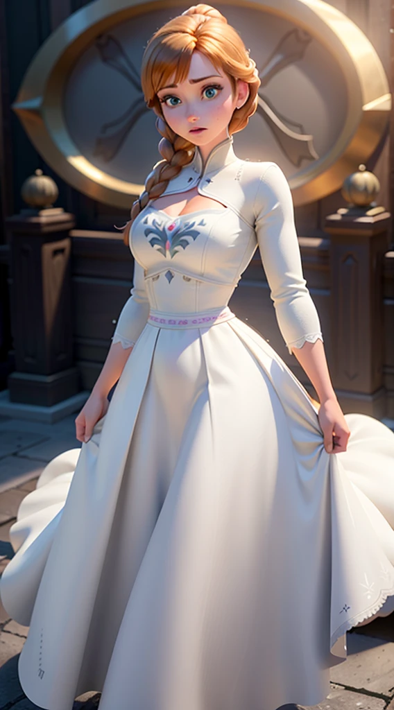 Photo of Anna of Arendelle white dress showing big  