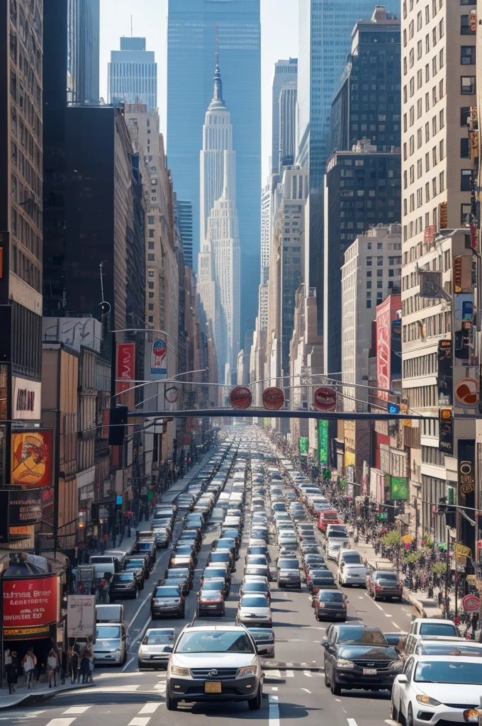 Traffic on the streets of New York