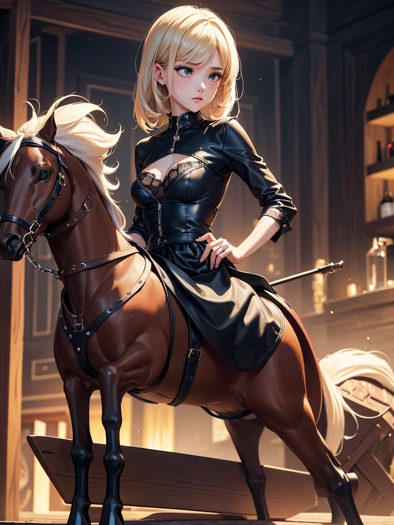 ((((Best Quality, 8K, 32K, masterpiece, 1.2)))),{{solo}},nsfw,{{{Artist: EUPHORIA's style}}},((perfect beautiful face:1.2)), slender body, wearing gothic dress, wearing fishnet tights, bdsm, ((wooden horse, riding on top of wooden horse:1.2)),((peeing, leaking pee from pussy:1.1)), embarrassed, endure of pain,