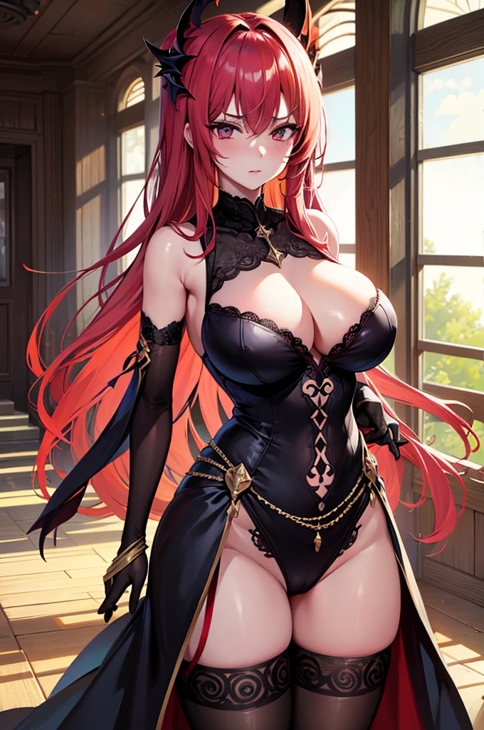 CovenSL, Ablaze, magie, mask, NinymGP, hair ornament, best qualityer, work of art, high resolution,breasts big,look of hatred