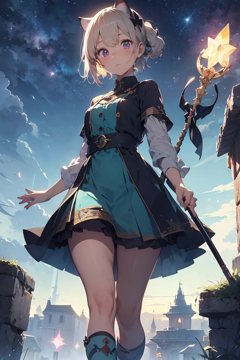 Sensual giantess with flowing golden hair and piercing blue eyes, in a barely-there silver dress, strides through a medieval town. Her every step causes chaos, and she gazes down at the minuscule humans with a teasing smile. Her friend, a giantess with curly black hair and green eyes, joins her, both laughing at the terrified villagers. Giantess, Goddess, sexy legs, heels, hot, curvy body, mommy issues, small town, small people, tiny people, macrophilia, perspective from below, high quality, almost naked, mature women.