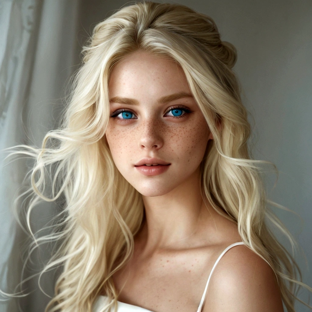 blonde with freckles and blue eyes posing for a photo, Светлые волосы и Blue eyes, beautiful Блондинка, photo of a beautiful woman, blonde hair, Blue eyes, long Светлые волосы и Blue eyes, blonde hair, green eyes, blonde and attractive features, girl with blond hair, beautiful blonde, blonde beautiful young woman, pale skin, вьющиеся blonde hair, Full length blonde