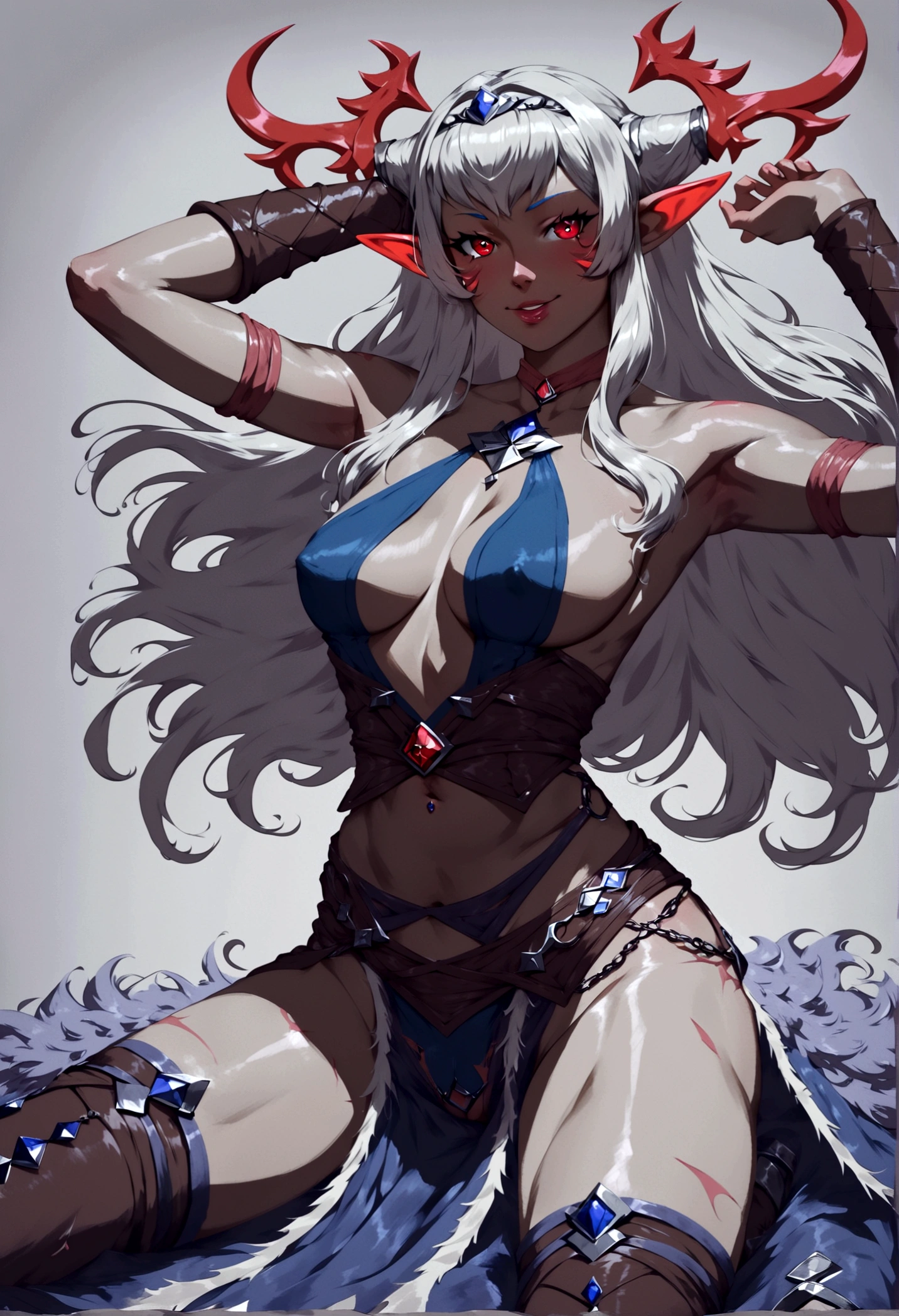 SFW, score_9,score_8_up,score_7_up,1girl,pixel,Character:  1 Elf woman, Anime seinen, soft dark elf woman, red eyes, white long hair, mage, fighter face, open mounth, [clear and clean] pixiv (illustration), vivid,detailed, realistic, beautiful, stunning lighting, stunning reflections, , pose from front, (side boobs), small breasts, looking at viewer, idle poseClothes: medieval winter coat, color blue dark and dirty

Full body

Close face, eyes detailed, vivid eyes color

Theme: illustration dark fantasy

Background: (simple background, white background:1.3)

nice composition, top artstation piece, masterpiece