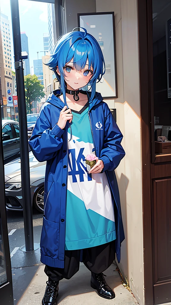 Sota guy, blue hair