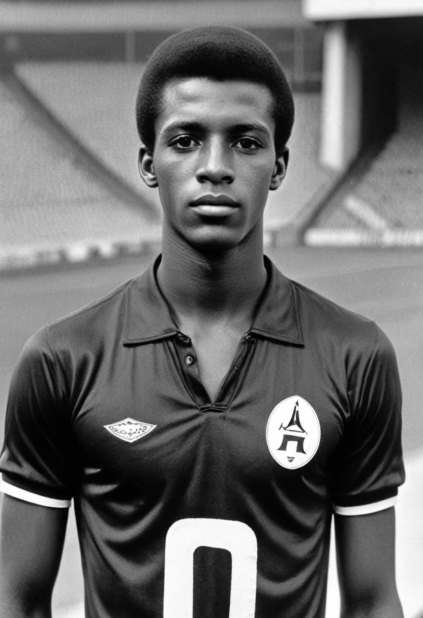 Create Antônio a young black man, football player in the year 1970. Now at 24 years old, after shining at Santos, he transferred to VASCO DA GAMA where he also made history and became more of an idol. 