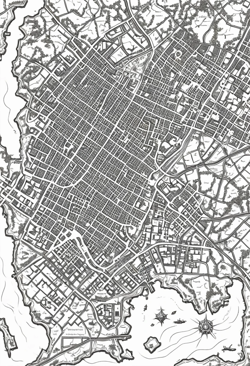 um close de um mapa  / battle maps, map dnd, extRemely detailed d&d Map, fantasy caRtogRaphy, d&d Map, game map, dnd configuration!, gRidless map dnd, steam woRkshop maps, highly detailed map, fantasy map, d&d fantasy scenario, fantasy maps, medieval city map, detailed fantasy map