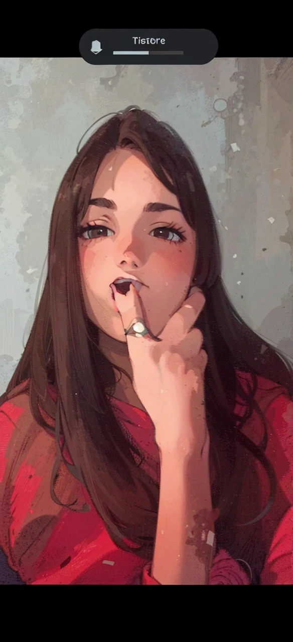 (best quality:0.8) perfect anime illustration, a pretty, happy woman with short curly brown hair on the street in the city, wearing a hoodie, skirt