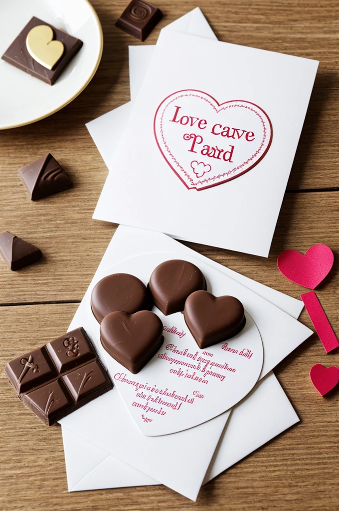 Love card and a chocolate 