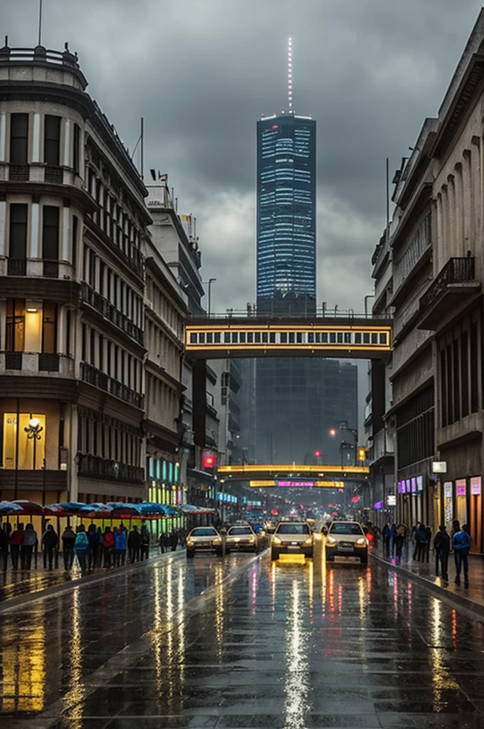 Rain in Mexico City super mega realistic