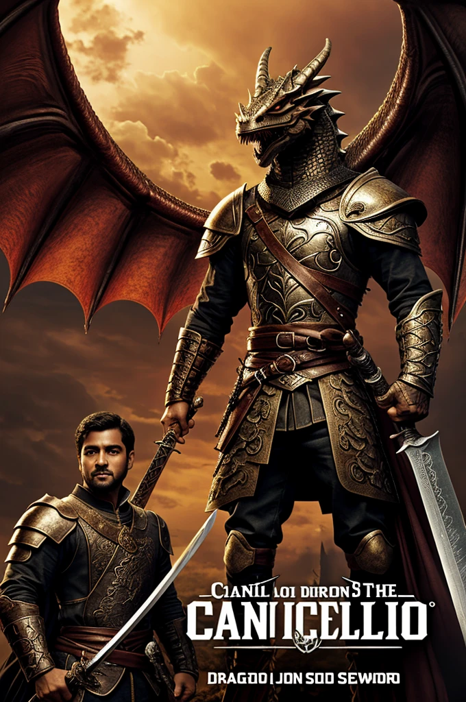 Combine the. Name Juan Carlos with a dragon and sword