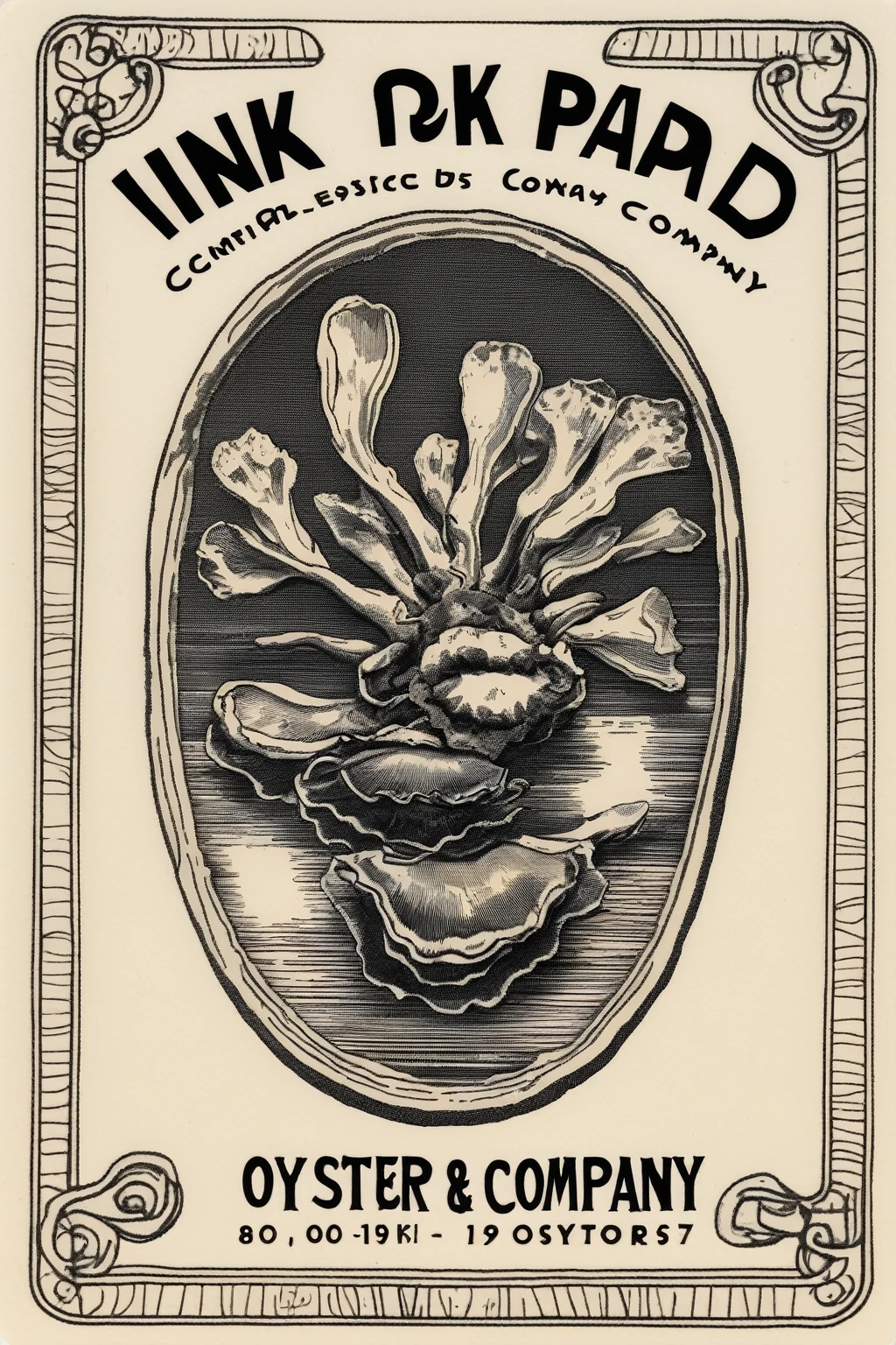ink pad design oyster company 1970