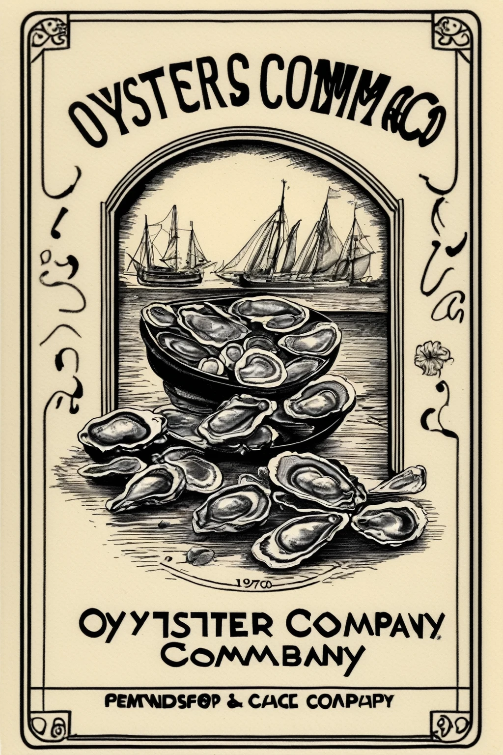 ink pad design oyster company 1970