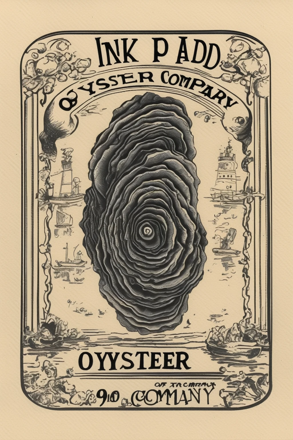 ink pad design oyster company 1970