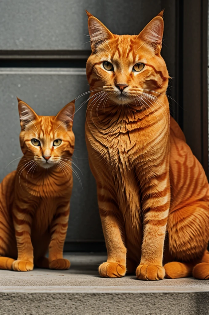 Furry orange cat for profile