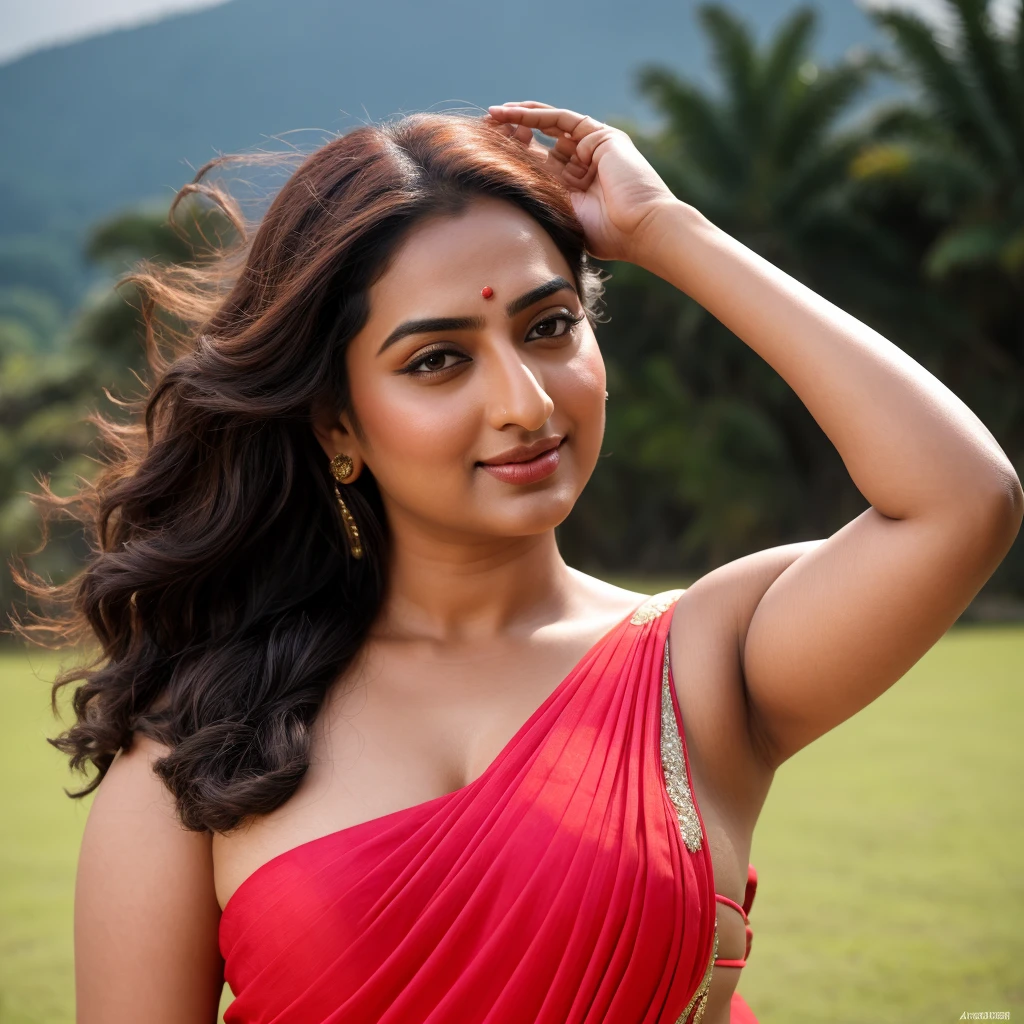 Foto RAW, photorealistic, photography, full body shot, master shot, perfect eyes, goddess like beauty, pierced eyes, perfect thick chubby mallu Desi aunty bhabhi, Wearing a Stanapatta, a chest-band.Saree model, model Photography, Indian saree shoot, Indian traditional wear advertising photography, traditional wear brand shoot, face of Indian actress Sonakshi Sinha, masterpiece, realistic, realism, incredible details, pleasure, photorealism, detailed skin, skin pores, high contrast, photorealistic Artstation 8k HD digital art trend of high definition and detailed realistic skin texture, ultra detail, realistic skin texture, armature, best quality, ultra high definition, (photorealistic:1.4),, high resolution, detail, raw photo, sweat, Re sharp, by Lee Jefferies Nikon D850 Film Stock Photo 4 Kodak Portra 400 Camera F1.6 Lens Rich Color Ultra Real Realistic Realistic Textures Dramatic Lighting Unreal Engine Trending at Art Station Cinestill 800,(pele altamente detalhada: 1.2), 8k UHD, DSLR, soft-lighting, alta qualidade, grain of film, Fujifilm XT3,she didn't like to wear blouse or bra, she is happy to wear only saree, she hates blouse or bra, detailed hairy armpits, hyper realistic skin, skin pores, sweat, veins,
