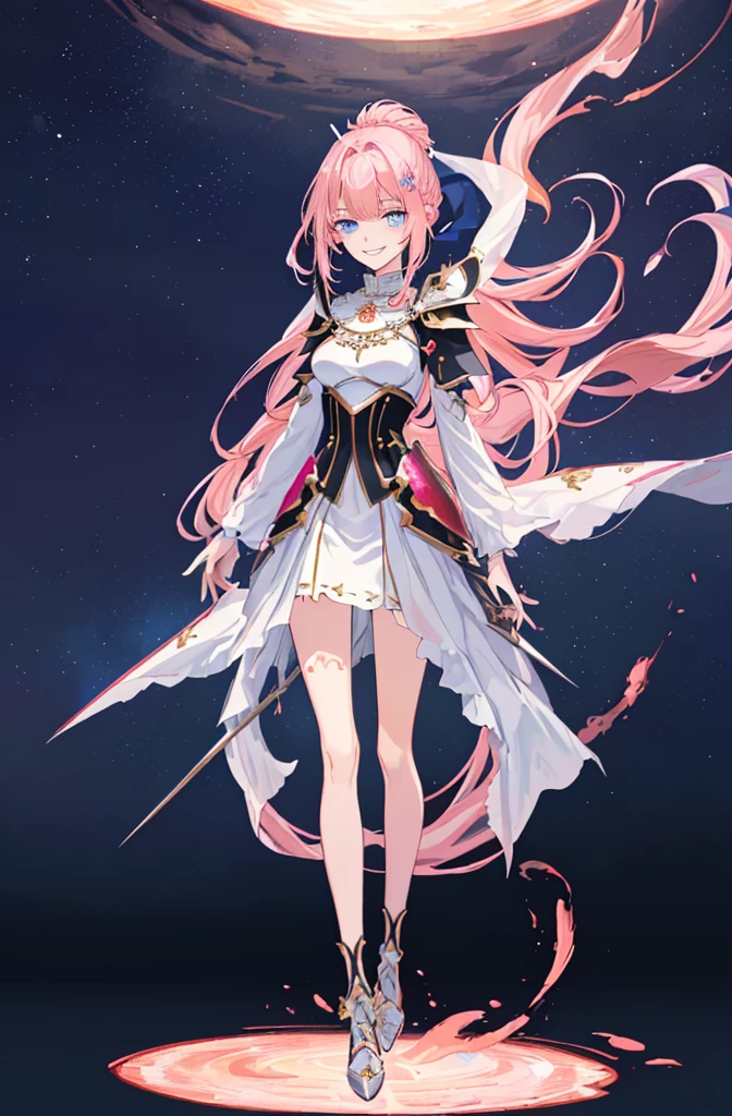 [(conversation room Background:1.4)::5],Original,(Illustration:1.1),(Best Quality),(masutepiece:1.1),(the Extremely Detailed CG Unity 8K Wallpapers:1.1), (Colorful:0.9),(mid-shot:0.95),(very detailed beautiful full body),Dynamic Angle,(Solo:1.2), (girl),(((Adult))), (Detailed beautiful eyes:1.15), (Beautiful face:1.15), (glowing sky blue eyes:1.25////),(jewely eyes),(pink medium hair),(Blunt bangs),(half updo),(Red Star Hairpin),(+perfect hand+:1.21),(Draw an illustration of a fantasy girl),(Religious),(Wearing fantasy knight clothes),(white knight),(Contempt and contempt),Furious,(Beautiful Slender Girl),((Adult)),((furious laugh)),((evil smile)),((full body)),