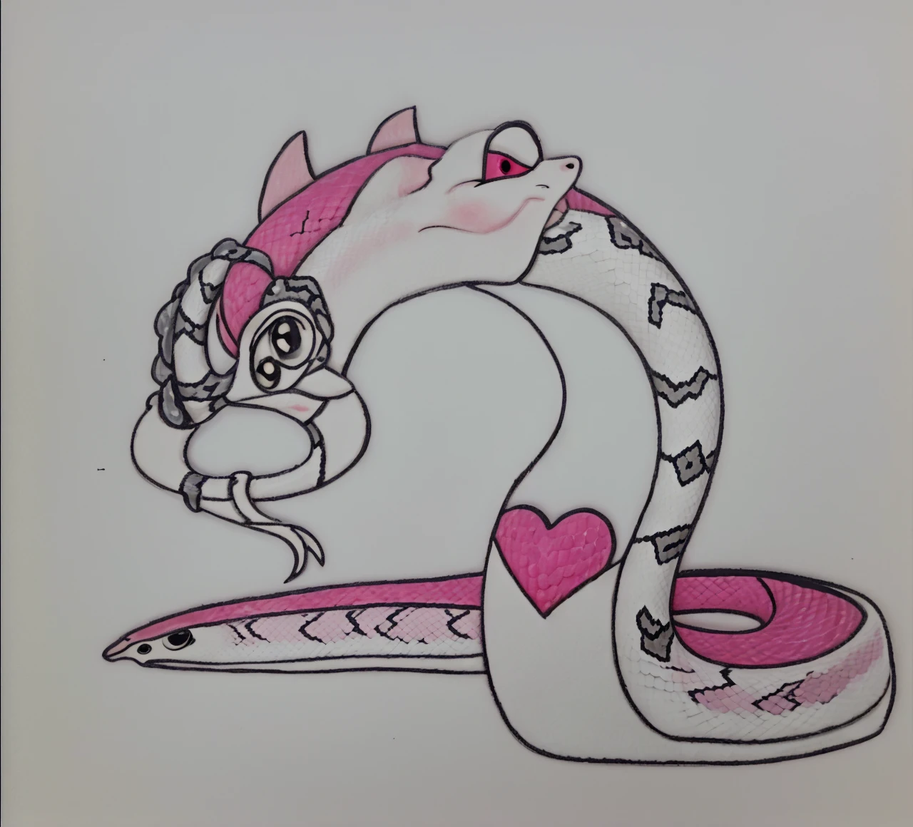 Snake, pink,