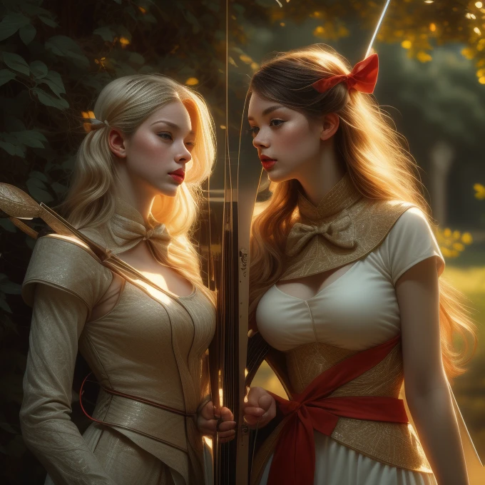 (Archer holding a bow and arrow:1.6)、Medieval Fantasy Archer:1.3、Exquisitely detailed skin、Detailed facial features、Beautifully detailed eyes、Beautifully detailed lips、Highly detailed face、Long eyelashes、blonde、Very beautiful hair、Flowing Hair、Big Breasts、Narrow waist、Big Butt、Ideal proportions、Archer's Pose:1.3、Medieval elegant dress、Leather Armor、The background is deep in the forest、sunset、wood々Overgrown and dim、Detailed Background、(Highest quality、8K、High resolution、masterpiece:1.2)、Super detailed、(Real、Photorealistic、Photorealistic:1.37),