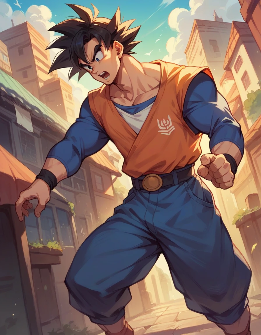 Goku in the city