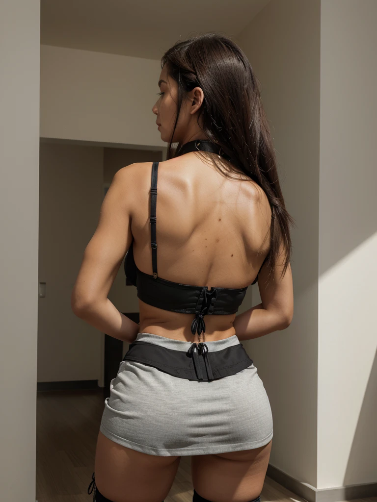 8k, raw photo, very realistic, (shibari, arms behind back:1.4), slim, (brunette girl, most beautiful native american girl in the world, slim face, tanned skin, black hair, straight hair), excitado, glad, up to, Looking at Viewer, bound arms, arms behind back, kneeling, (Crop Top, tie, pencil skirt, collar on the neck), in office building, (master part), (best qualityer:1.2), absurdrez, details Intricate, (highly detailed skin:1.2), ultra realista, face perfect, Impeccable, master part, 1girl, city corner background, arms behind back, (shibari:1.21), colourful hair, long hair, standing alone, bondage outfit, dominatrix, BDSM, (embarrased:1.21),