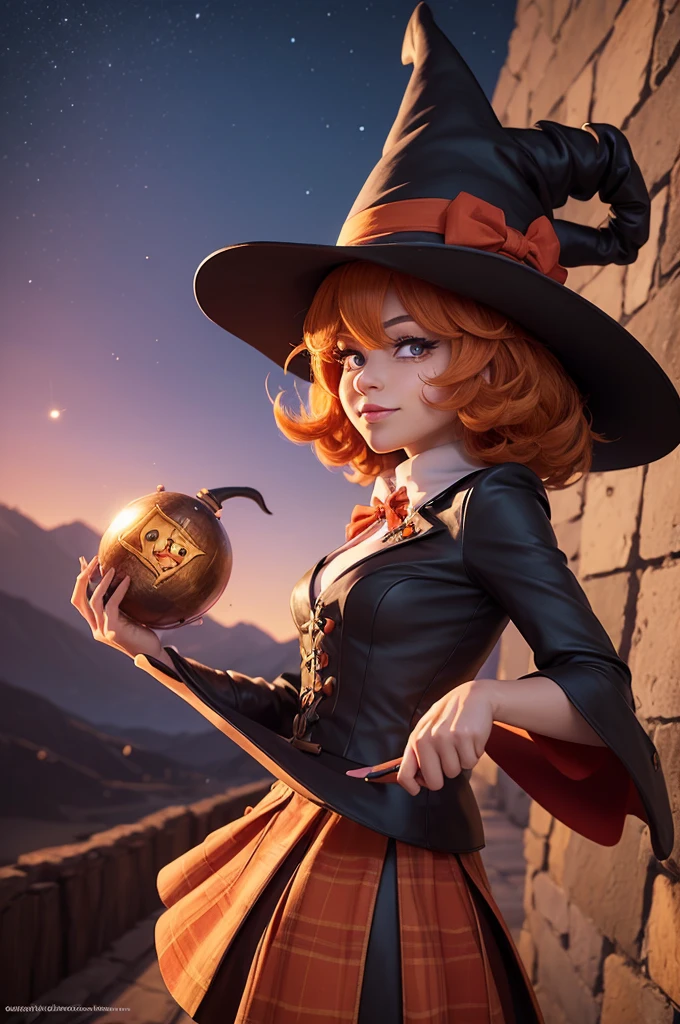 ((best quality)), ((masterpiece)), (detailed),(Cartoon),(animation), A cartoon witch inspired by the Freddy's fazbear entertainment logo