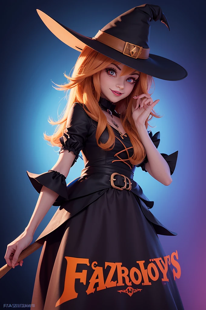 (Cartoon),(animation), A cartoon witch inspired by the Freddy's fazbear entertainment logo