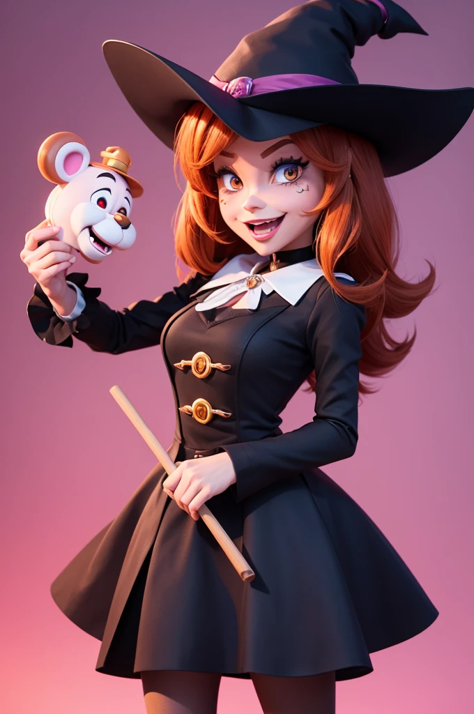 (Cartoon),(animation), A cartoon witch inspired by the Freddy's fazbear entertainment logo