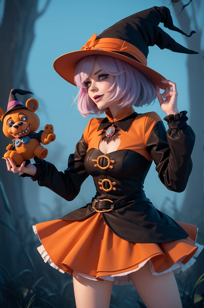 (Cartoon, A cartoon witch inspired by the Freddy's fazbear entertainment logo