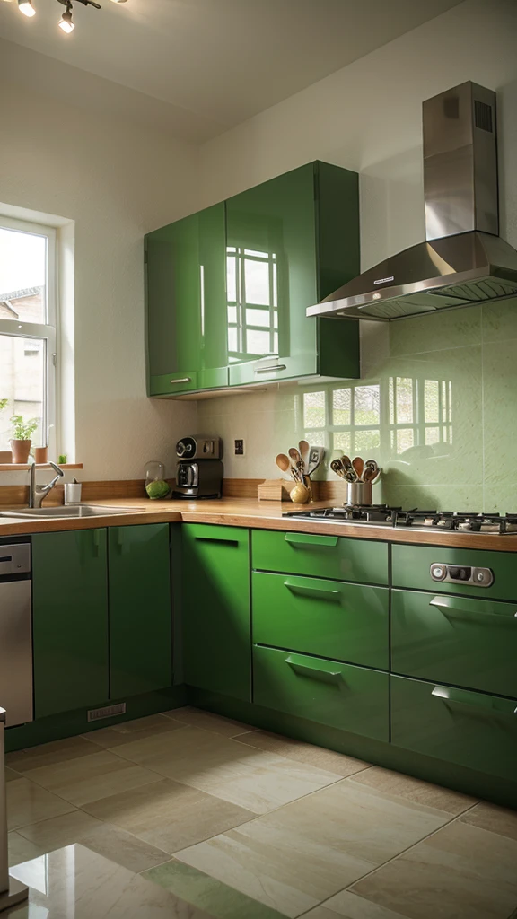 green kitchen