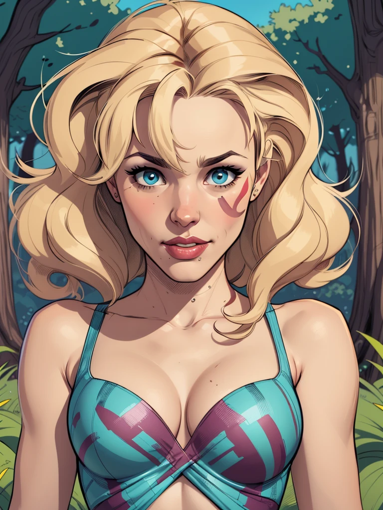 Character style Cartoon style digital illustration GTA style female style beautiful breasts symmetrical medium breasts Fiona with war marks Cartoon image of a woman .Illustrates??cartoon style, cartoon art style, cartoon art style, digital illustration style, atompunk style highly detailed character design, courage detailed digital art, Forest Fan Art, Portrait Character Design, beautiful digital illustration, high-quality portrait, comic book art, young woman with beautiful hair . Eyelined eyes Medium large bust and wonderful sexy clothes.