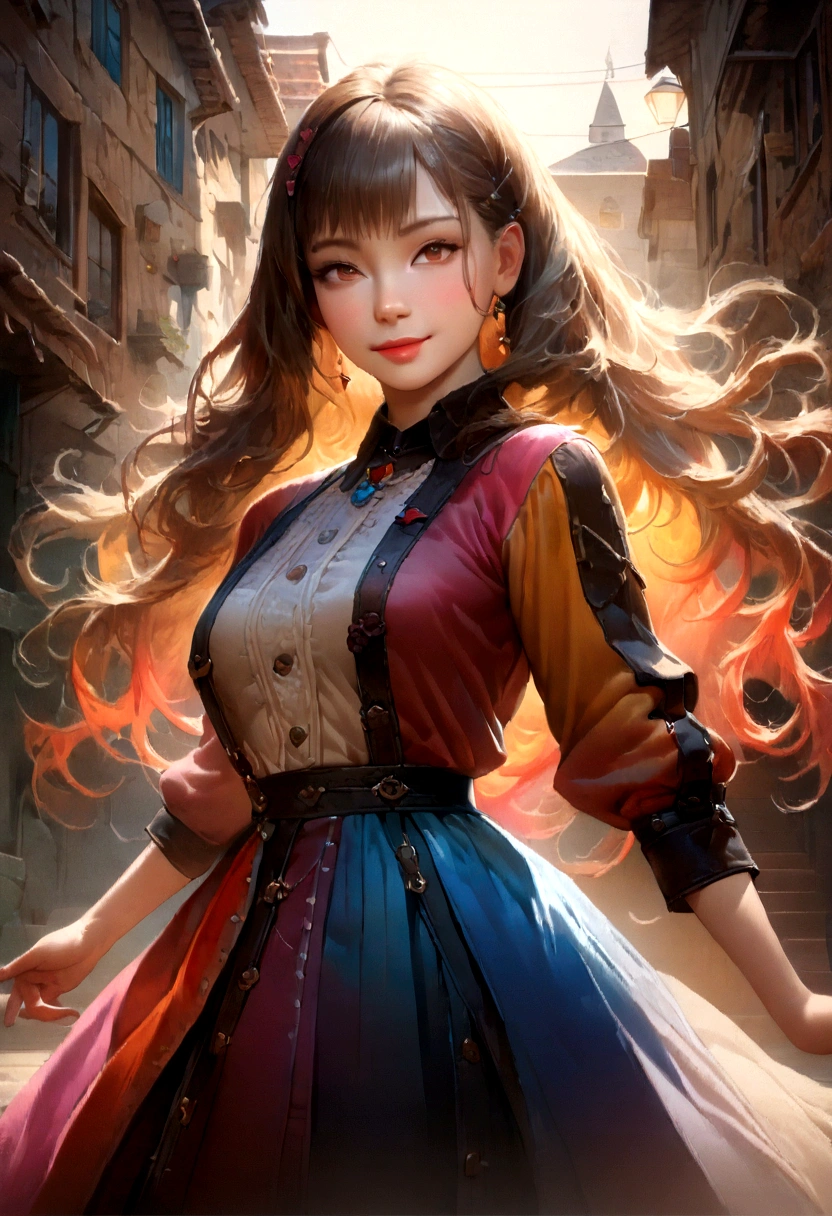 (best quality), (masterpiece:1.2), 4k, 8k, highres, ultra-detailed, (realistic:1.37), anime, 1girl with vibrant and expressive eyes, long flowing hair and a cute smile, She is dressed in a colorful and stylish outfit, inspired by the anime style, The background features a vibrant and dynamic scene with scrolling YouTube anime videos, filled with bright and vivid colors, The lighting is soft and atmospheric, creating a dreamy and magical atmosphere, The overall image quality is of the highest standard, with ultra-detailed rendering and realistic textures, The artwork has a professional and polished feel, with sharp focus and physically-based rendering, The color palette is vibrant and saturated, with a mix of warm and cool tones, giving the image a lively and energetic feel, The anime style is emphasized, with a touch of stylized and exaggerated features, capturing the essence of the YouTube anime girl aesthetic.