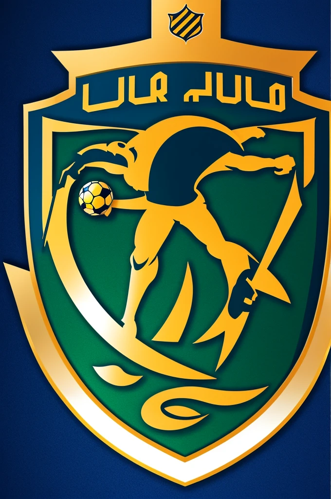 Shield of football team with the name of AL RILHA FC