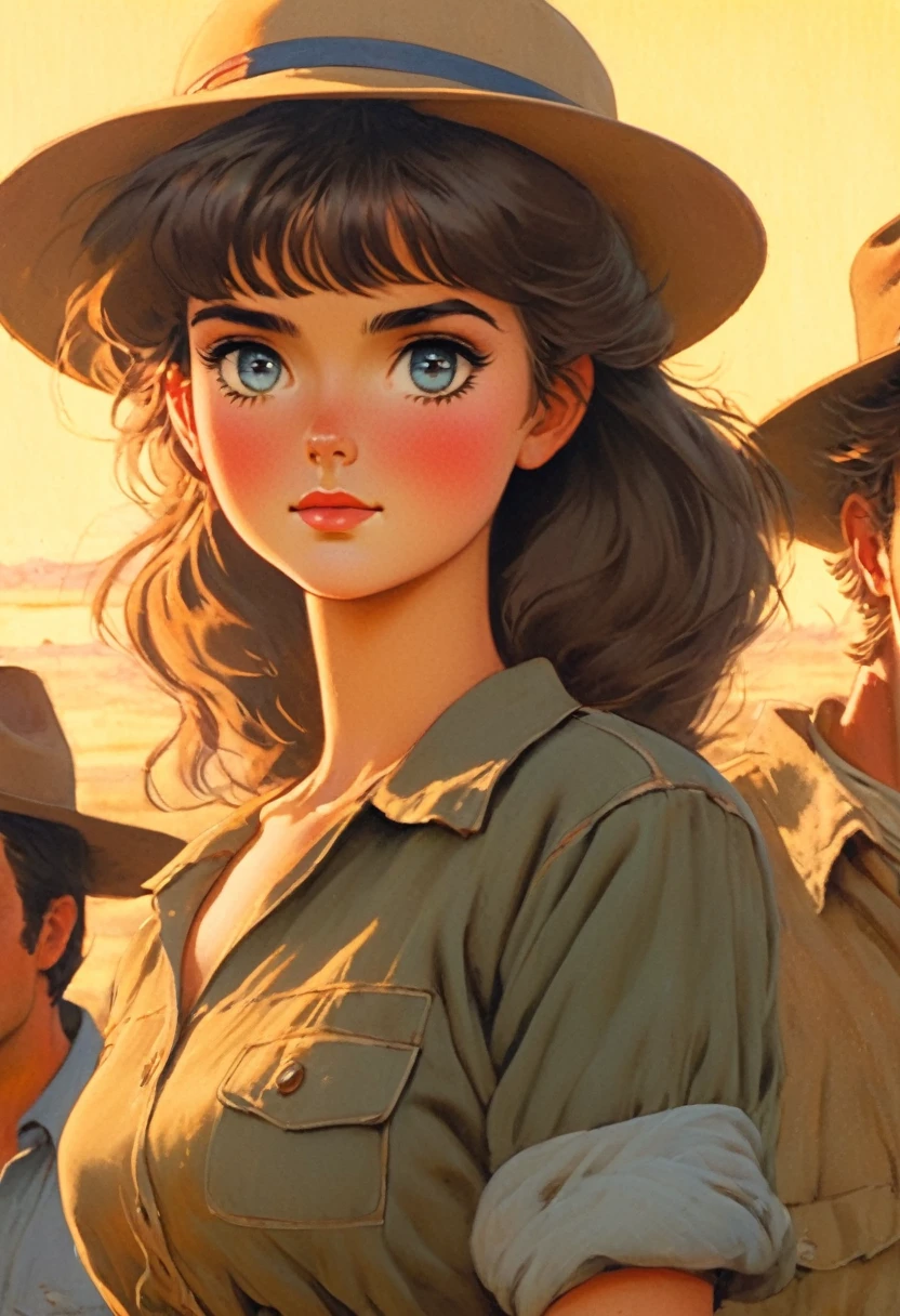 best quality, masterpiece , a very retro vintage kinda look feel 8K,High HD,higher rselutionHigh quality very anime semi realism aussie very 1960s look young outback stockmen males females", soft focus, bokeh, bright color grading, vibrant color grading, close-up portrait ;ifelike based from life rea; ;ife real like very aussie v ery outback looks feel with khaks denims some plaids blues whites 1960s aussie young appealing strong strong looking attractiveoutback stockmen males females, soft focus, bokeh, bright color grading, vibrant color grading, close-up portrait ;ifelike based from life real life real like very aussie very outback looks feel with khakis denims some plaids blues whites lot of khakis with more young women idetifiaby aussie and outback