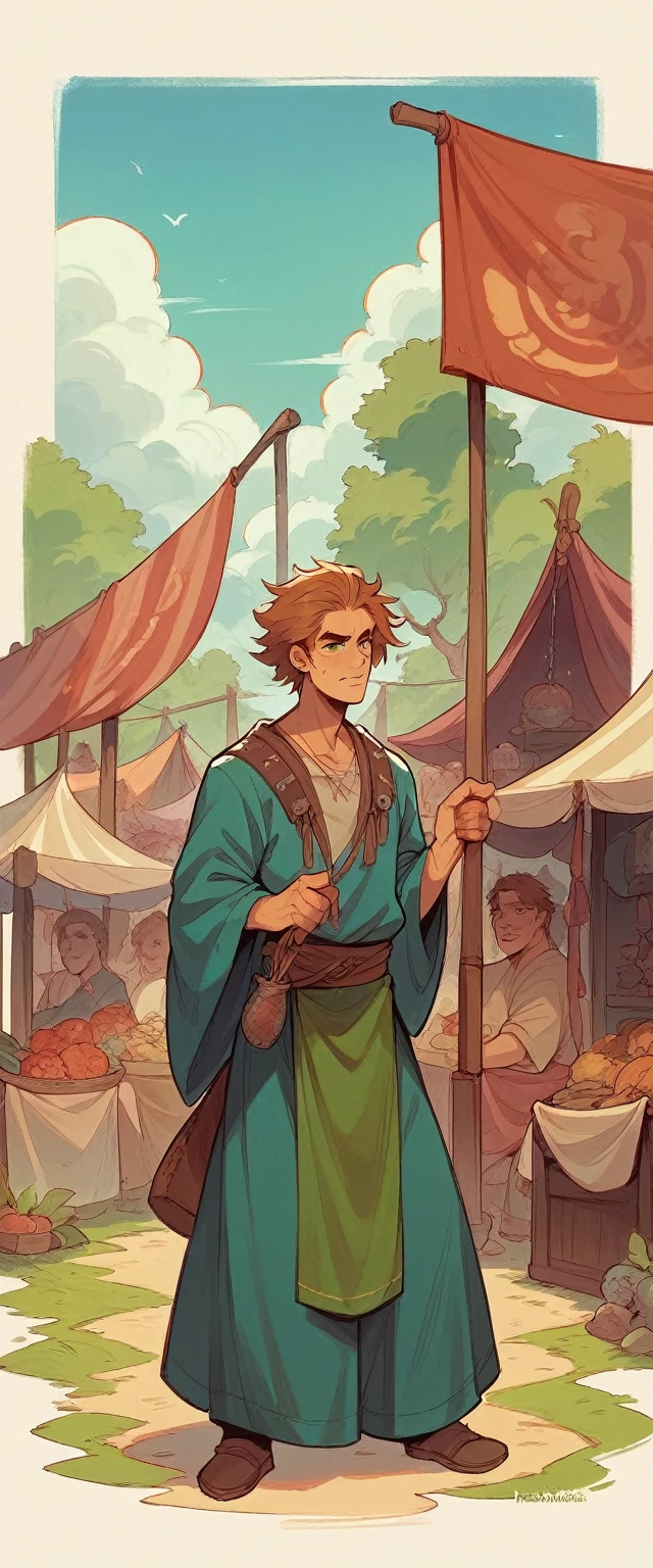 Thor sells vegetables at a traditional Indonesian market