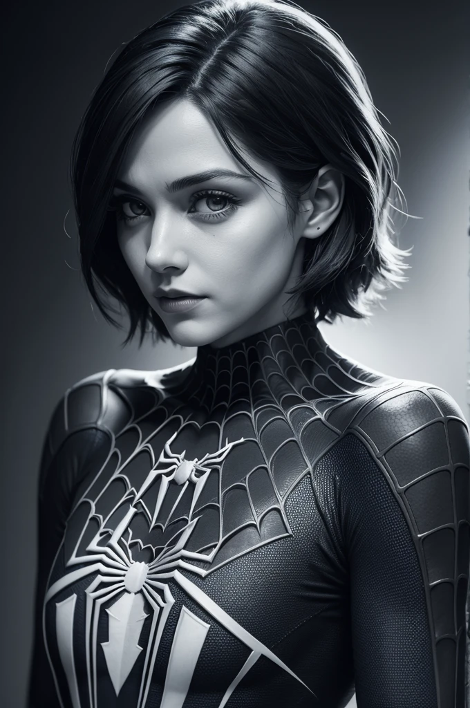 A photograph of Spider-Man, without mask, the 20s, bonitas, face detailed, looking at the camera, portraite, 8k hd, high qualiy