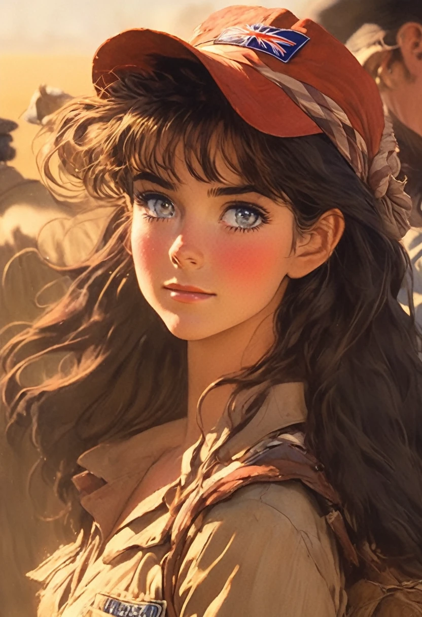 best quality, masterpiece , a very retro vintage kinda look feel 8K,High HD,higher rselutionHigh quality very anime semi realism aussie very 1960s look young outback stockmen males females", soft focus, bokeh, bright color grading, vibrant color grading, close-up portrait ;ifelike based from life rea; ;ife real like very aussie v ery outback looks feel with khaks denims some plaids blues whites 1960s aussie young appealing strong strong looking attractiveoutback stockmen males females, soft focus, bokeh, bright color grading, vibrant color grading, close-up portrait lifelike based from life real life real like very aussie very outback looks feel with khakis denims some plaids blues whites lot of khakis with more young women idetifiaby aussie and outback