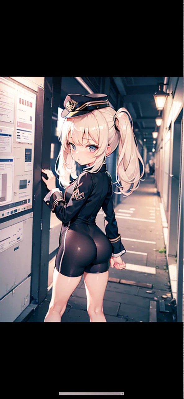 ss uniform, small ass, ass, li, small, tight clothes, tights, from behind,